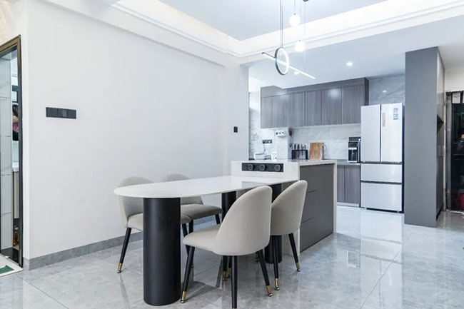 84㎡簡(jiǎn)約風(fēng)，開放式廚房+多功能島臺(tái)，瞬間提升生活體驗(yàn)